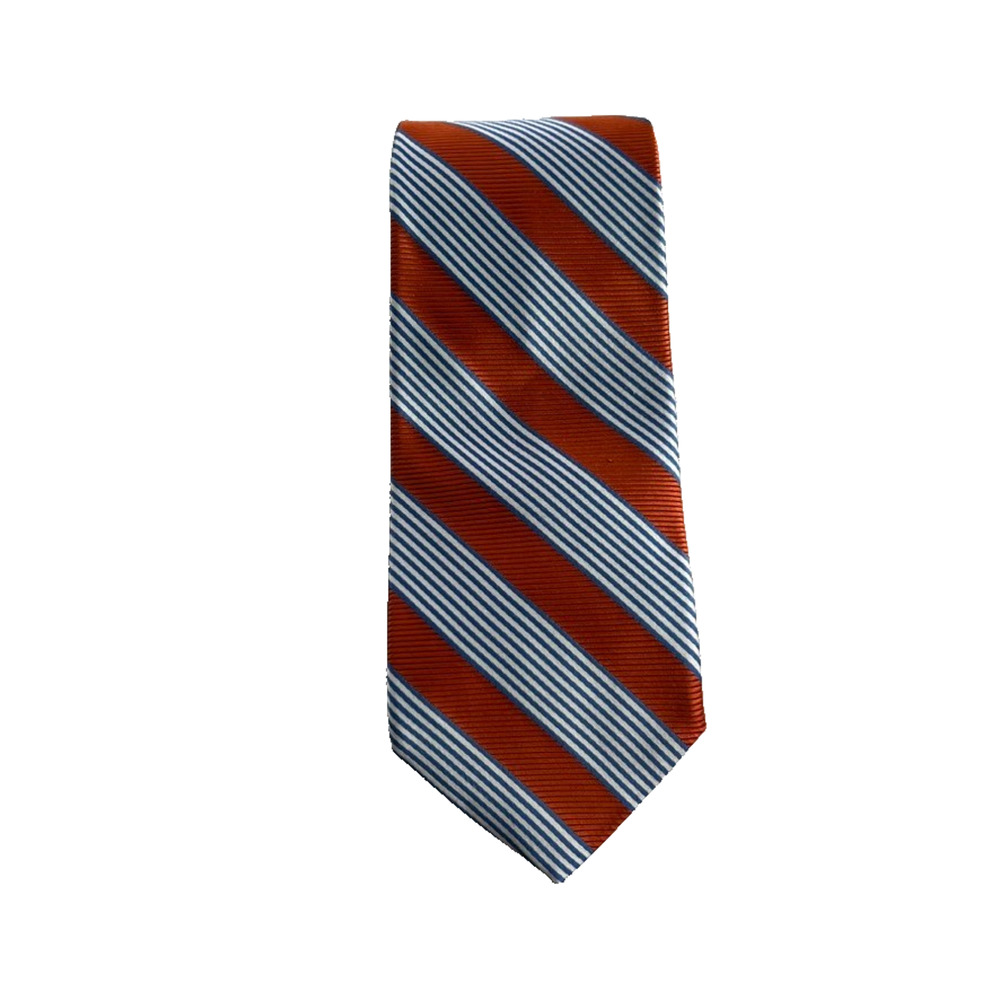 "346" Brooks Brothers Men's Tie 58" 100% Pure Silk Red/ Blue Rep Striped Woven